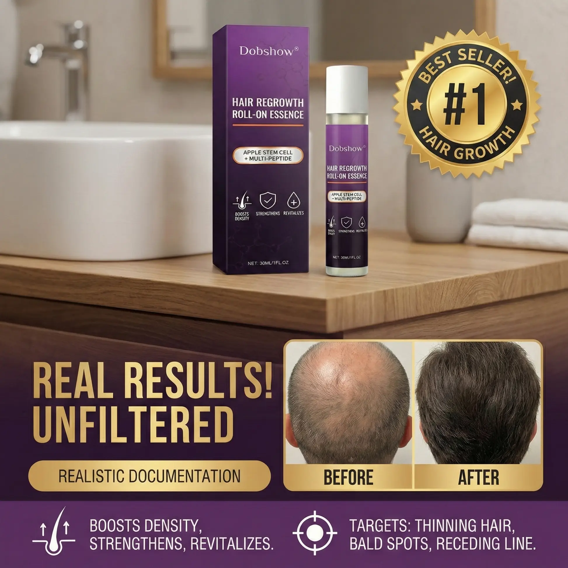 Dobshow® Haargroeiverzorging Roll-On Essence - Afbeelding 2