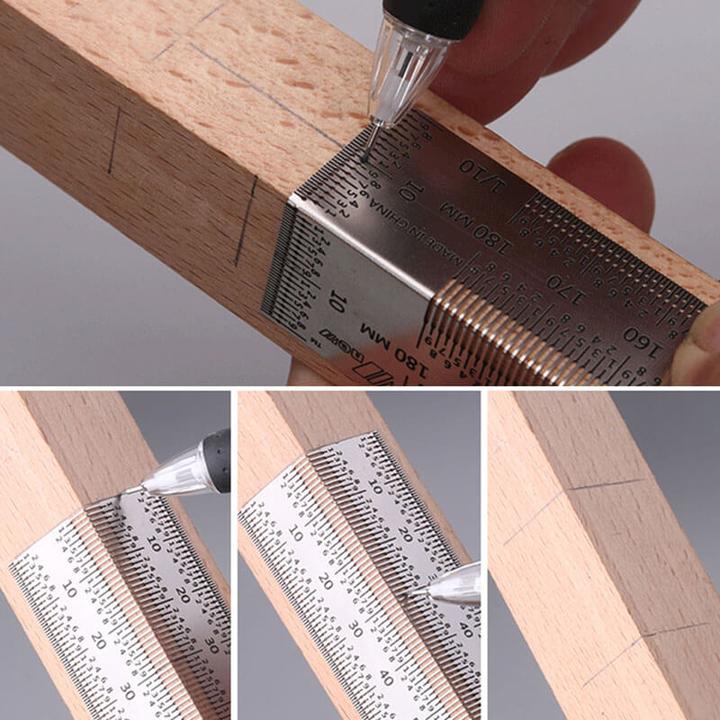 Twee vormen precisie-houtbewerkingsliniaal - Afbeelding 2