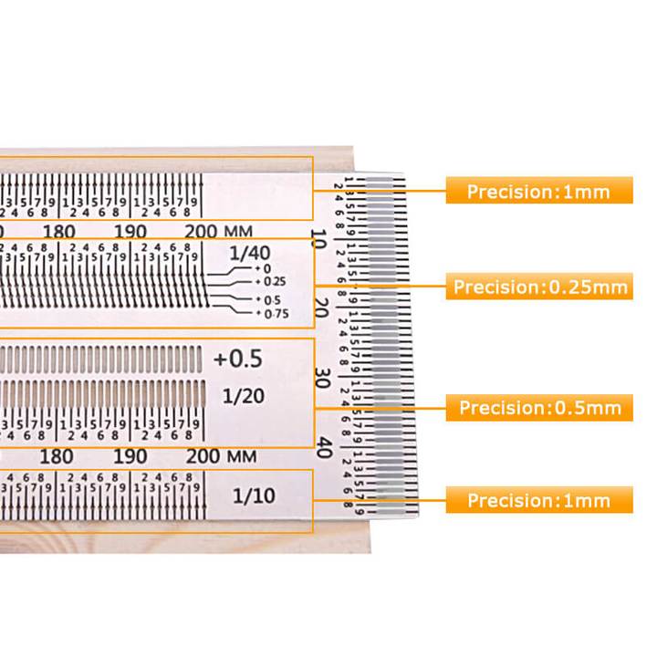 Twee vormen precisie-houtbewerkingsliniaal - Afbeelding 4
