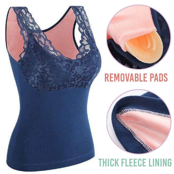 Fleece diep uitgesneden tanktop - Afbeelding 4